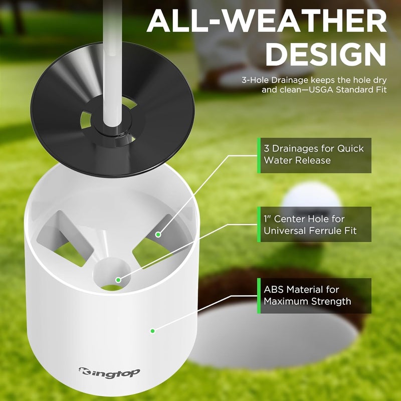 KINGTOP Golf Hole Cup – Fit PGA/USGA Regulations, Golf Accessories for Backyard Practice Putting Green, 4 Inches and 6 Inches Available - Image 3